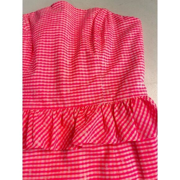 Lilly Pulitzer Fiesta Pink Pretty GignhamâLowe Dress 2 - Picture 6 of 7
